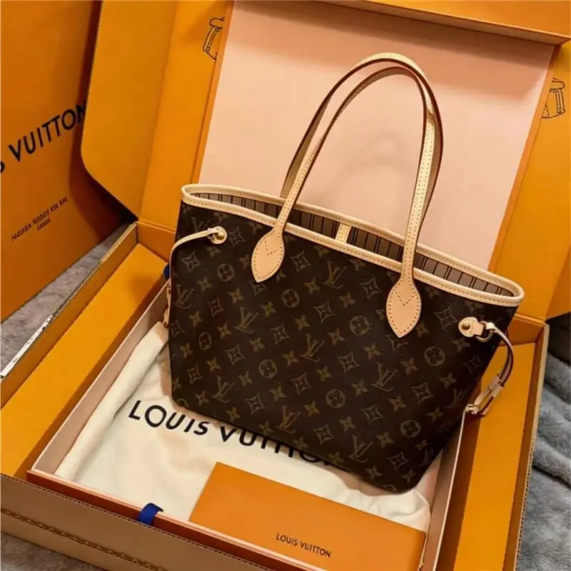 LouisVuitton women's tote bag classic monogram pattern red graffiti design fashion handbag
